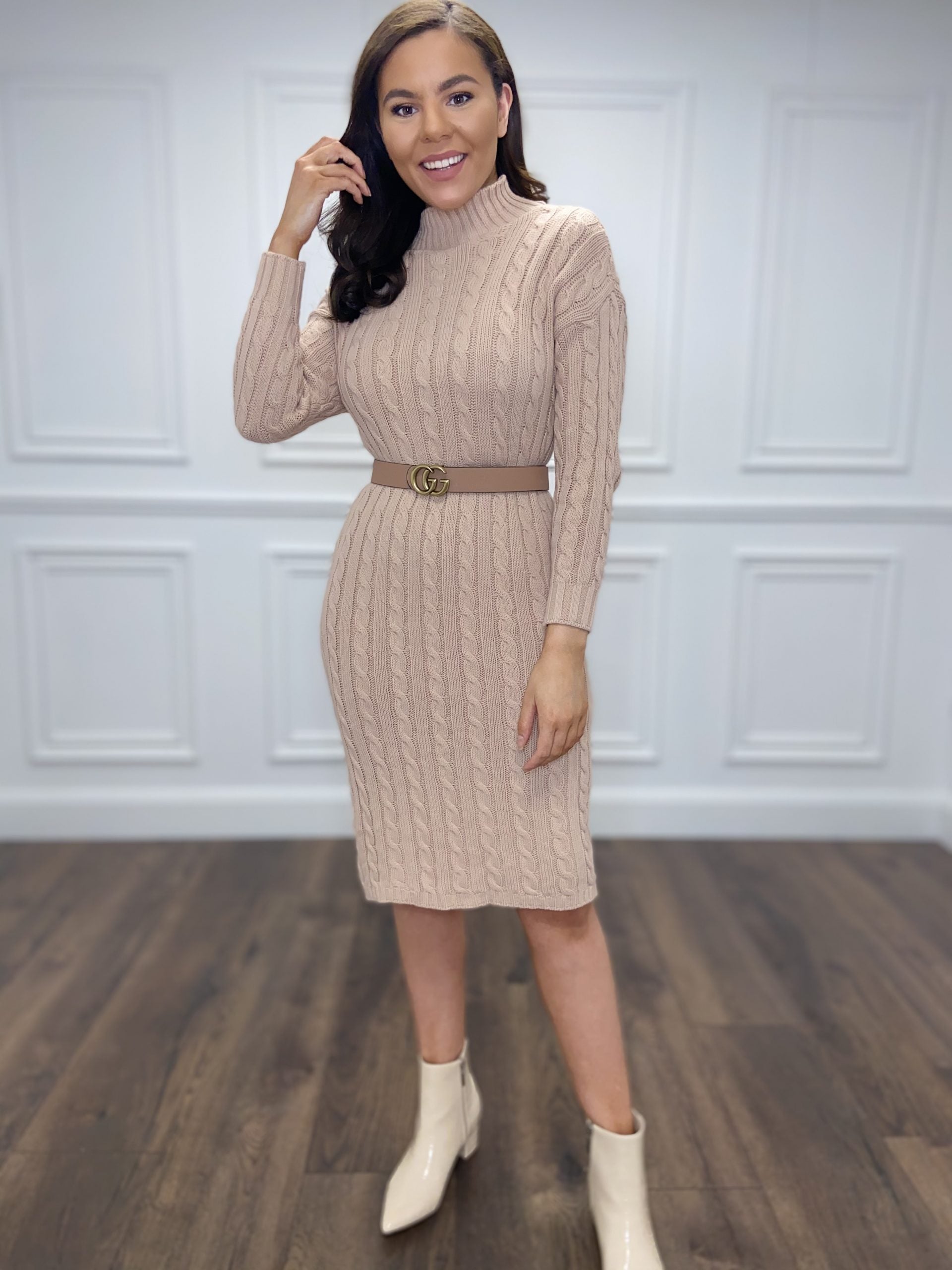 Cable Knit Blush Knit Dress Beige Cable Knit Sweater Dress PinkBlush Cable Knit Blush Knit Dress Beige Cable Knit Sweater Dress PinkBlush