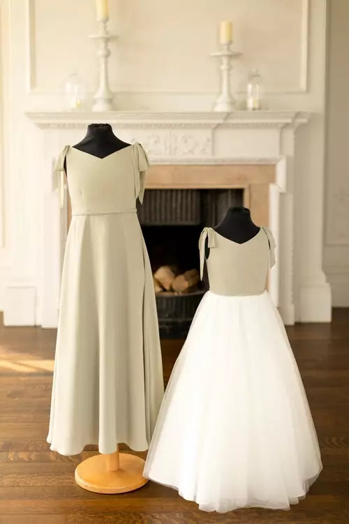 Junior Bridesmaid Dress And Matching Flower girl Dress Pure Boutique Junior Bridesmaid Dress And Matching Flower girl Dress Pure Boutique