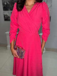“Stacey” Wrap Dress In Pink