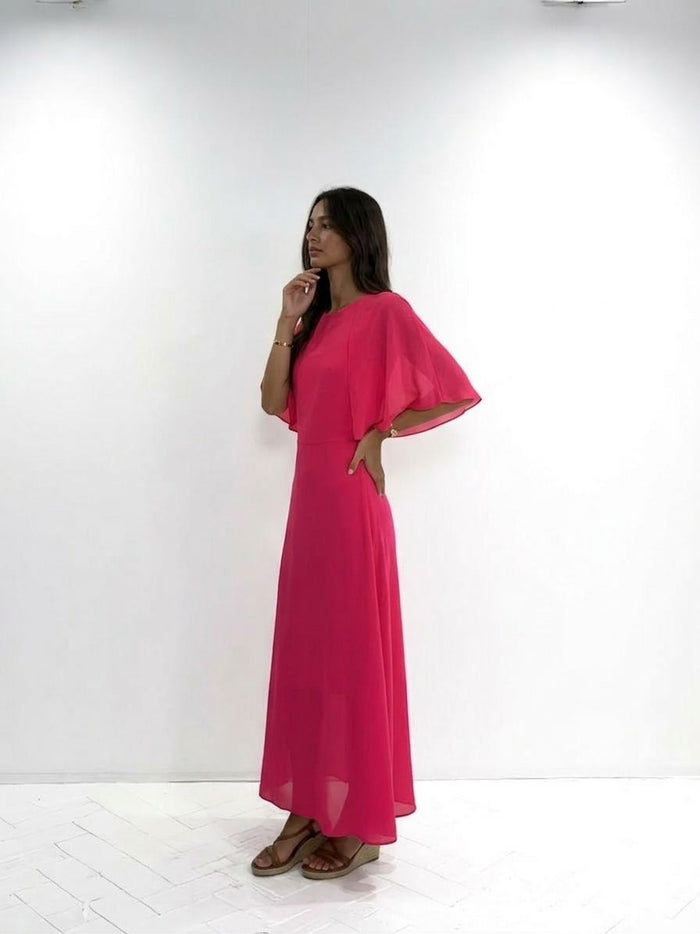 "Martina" Dress In Fuchsia