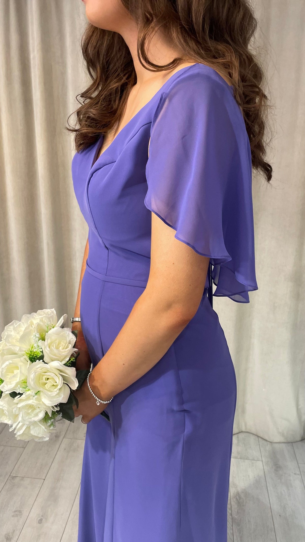 “Victoria” Bridesmaid Dress In Bluebell