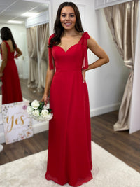 “Romy” Bridesmaid Dress In Rouge