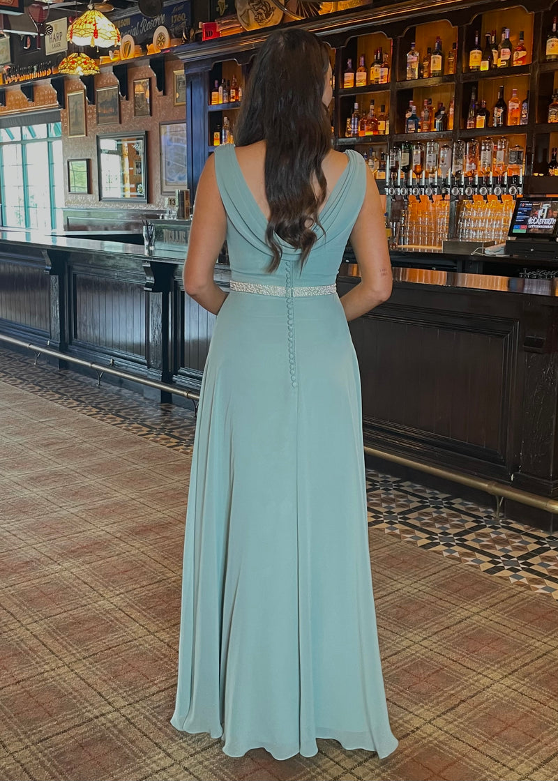 Rumi” Bridesmaid Dress In Silver Fern – Pure Boutique