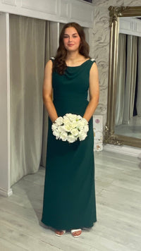 Bridesmaid Dress In Hunter Green