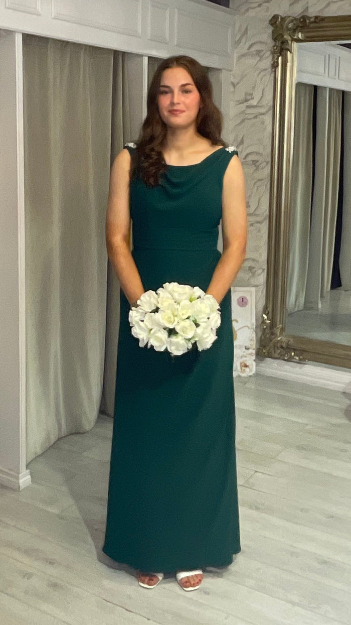 Bridesmaid Dress In Hunter Green