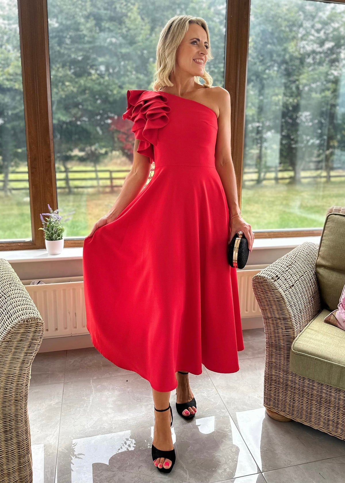 “Penelope” Dress In Red