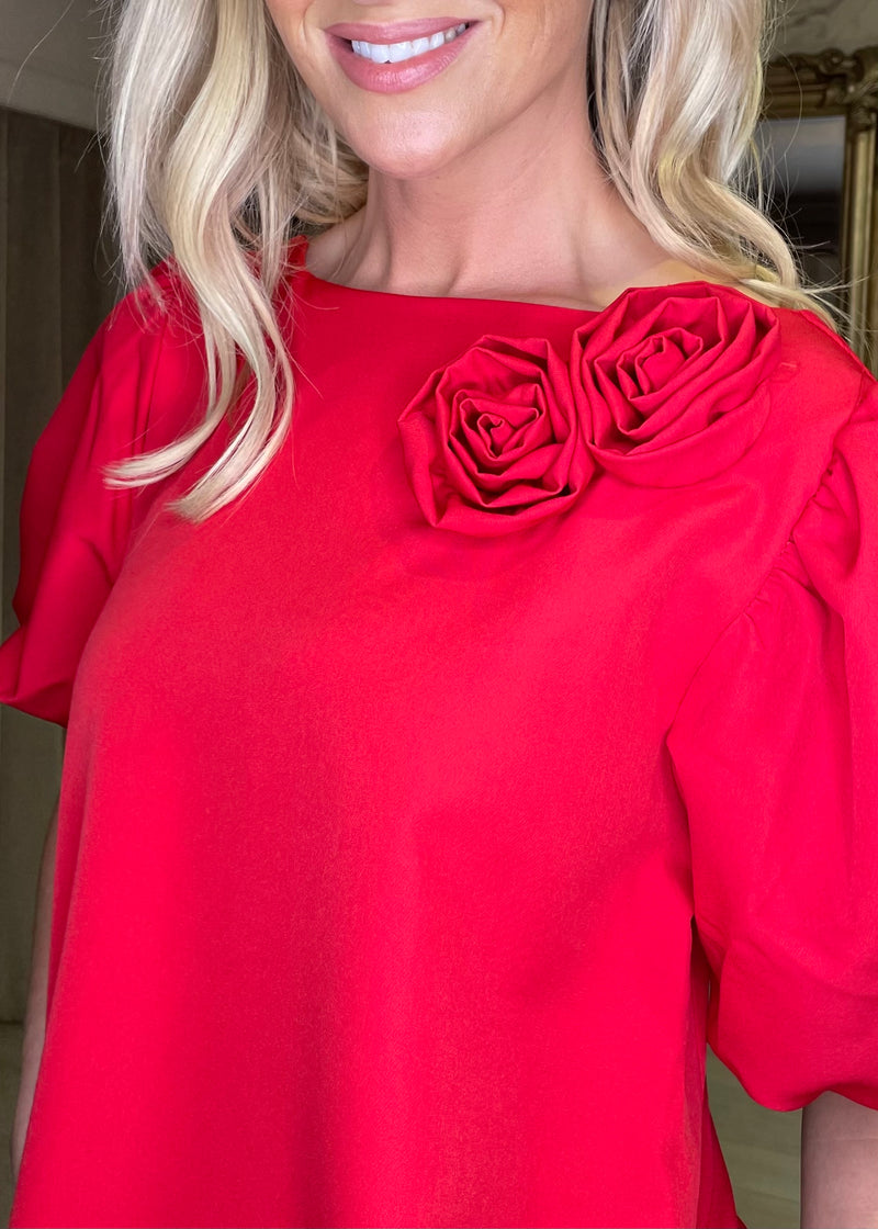 "Emery" Dress In Red