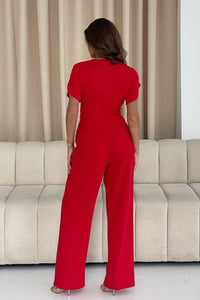 “Bridget” Jumpsuit In Red