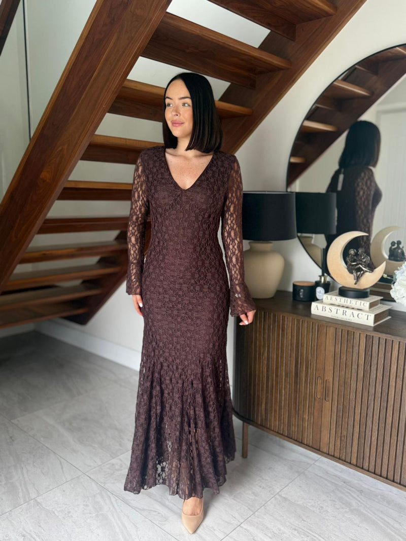 "Avery" Dress In Brown
