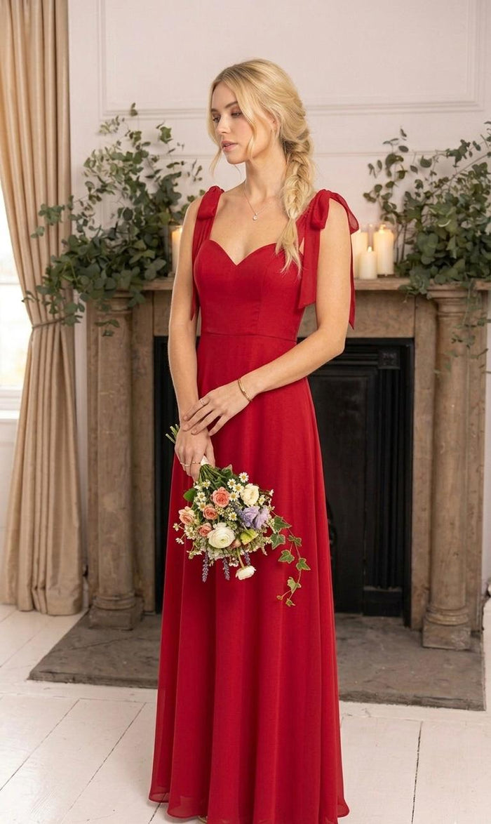 "Tilly” Bridesmaid Dress In Rouge