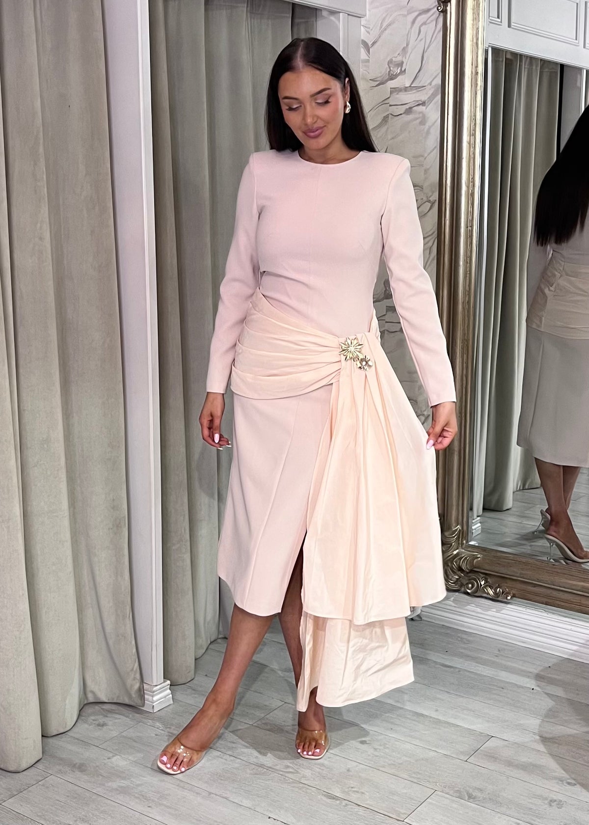 “Camilla” Dress in Blush