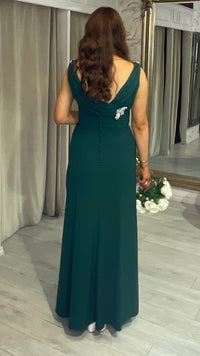 Bridesmaid Dress In Hunter Green
