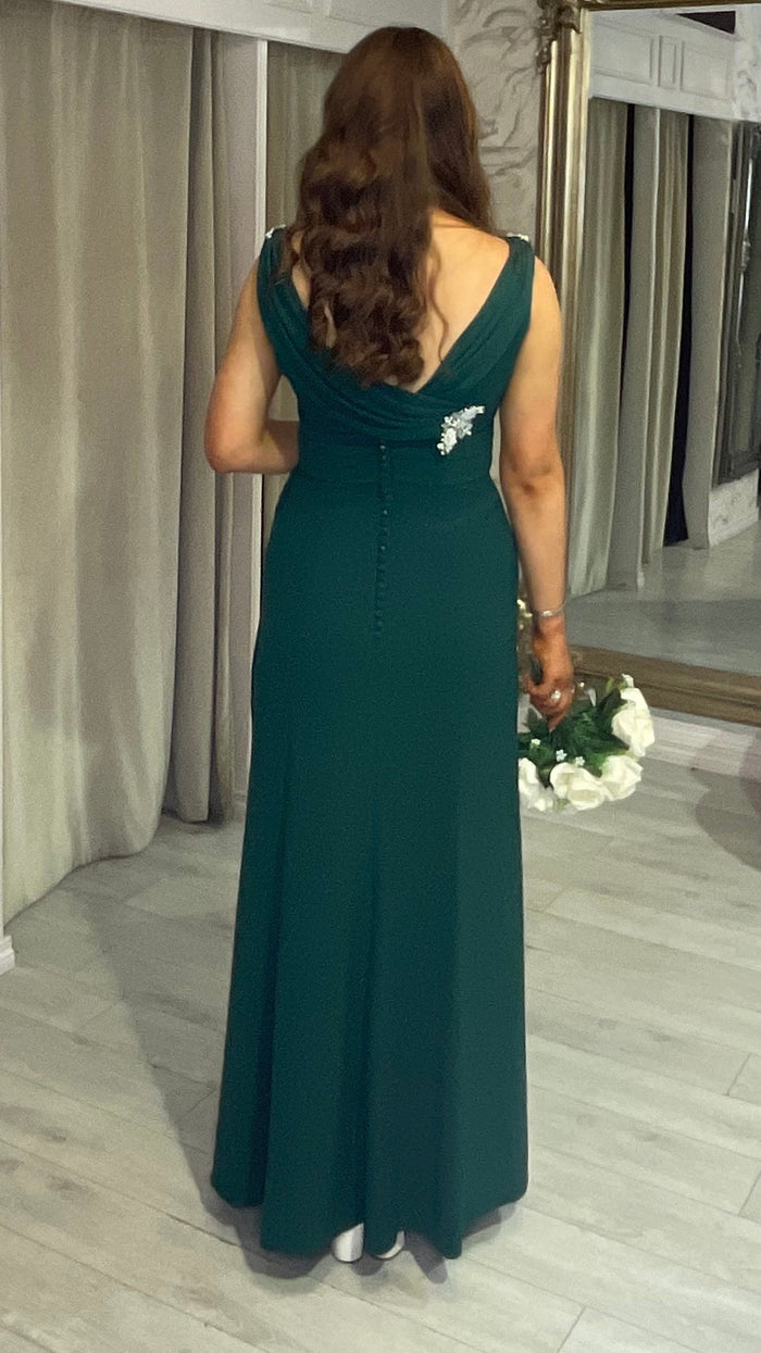 Bridesmaid Dress In Hunter Green