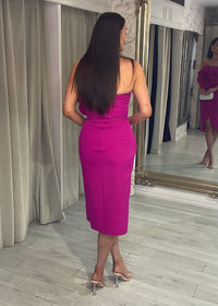 "Gabriela" Dress In Fuschia Pink