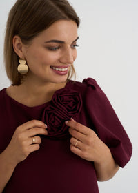 "Emery" Dress In Burgundy