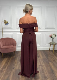 “Harper” Jumpsuit In Brown