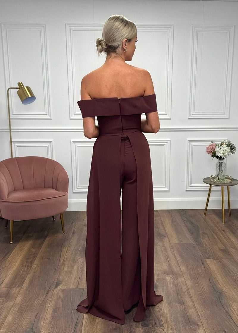 “Harper” Jumpsuit In Brown