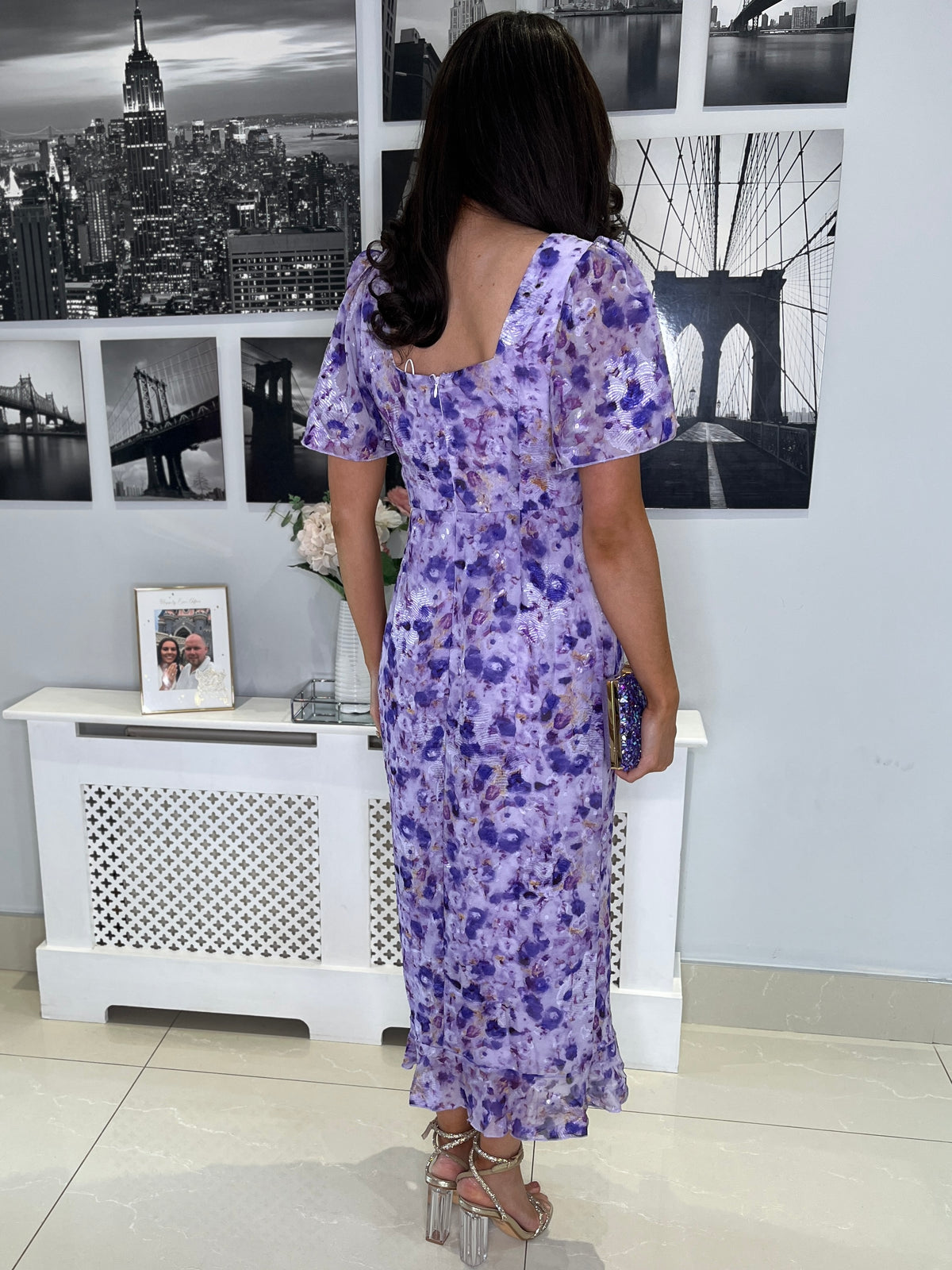 “Heidi” Dress In Lilac Floral Print