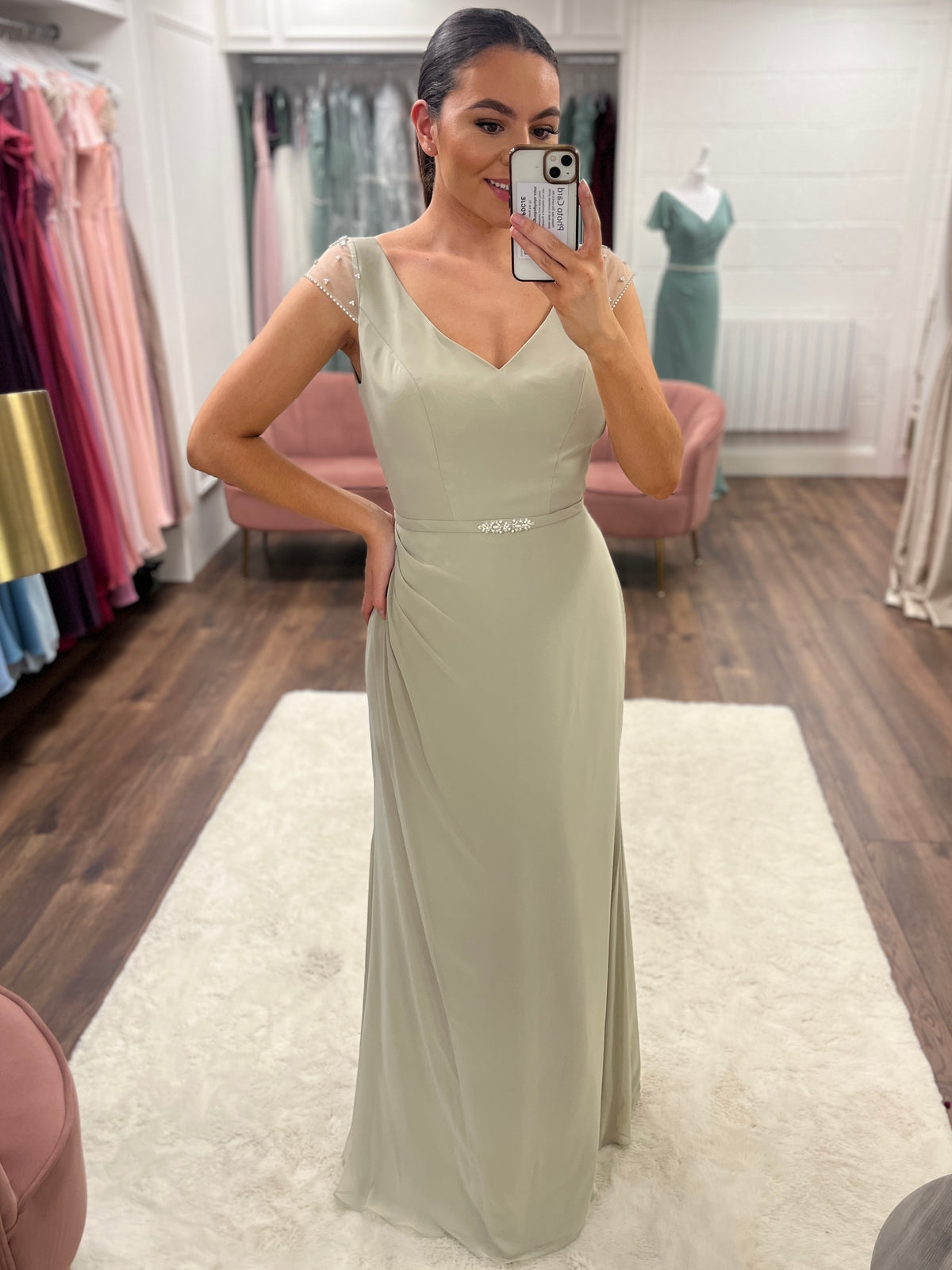 “Molly” Bridesmaid Dress In Sage