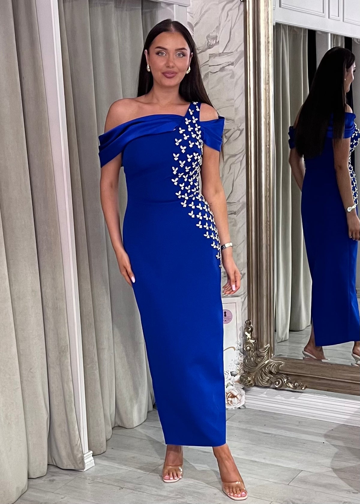 “Mica” Dress In Blue
