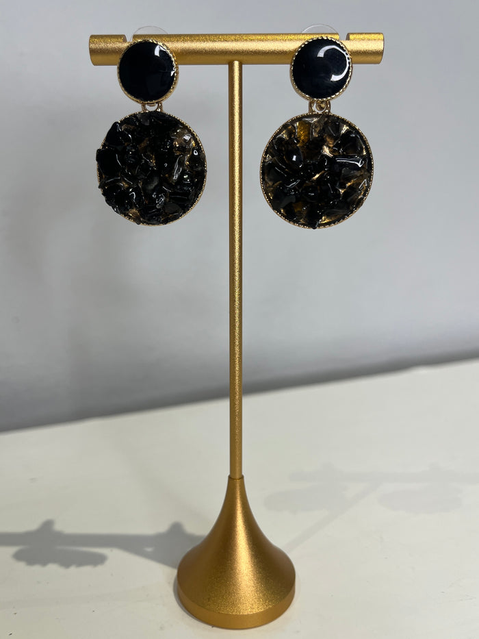 “Kayla” Earrings In Black