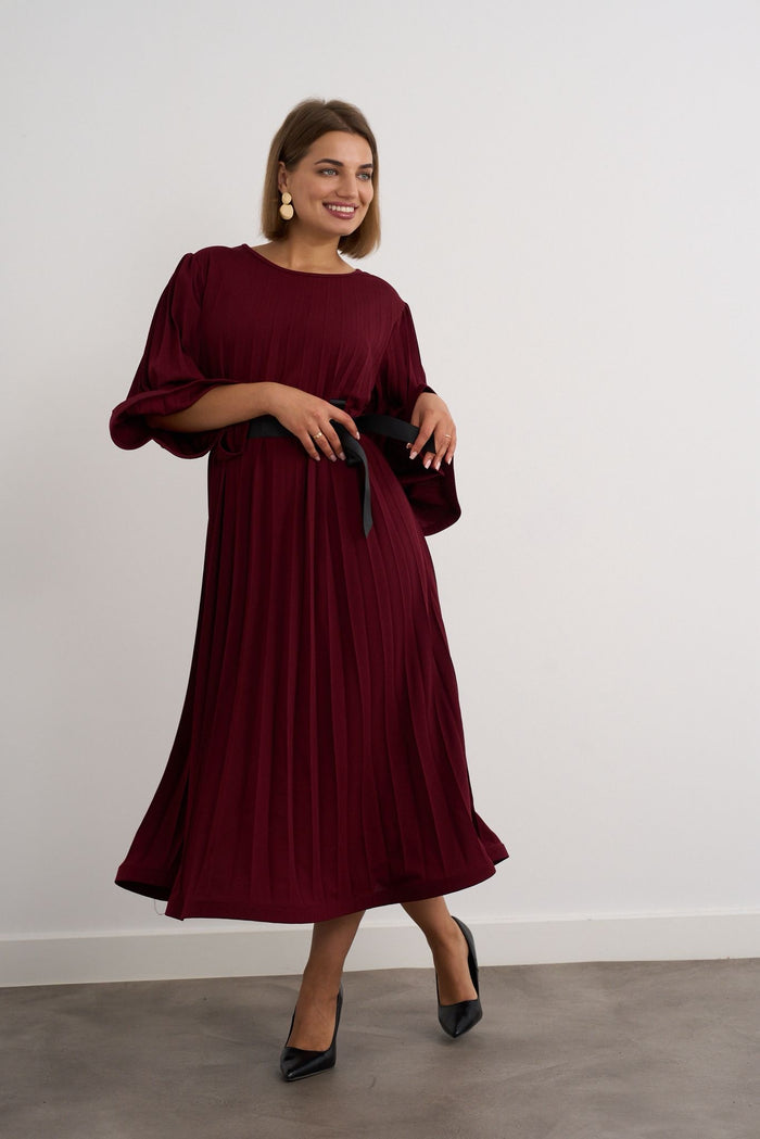 “Blair” Dress In Burgundy
