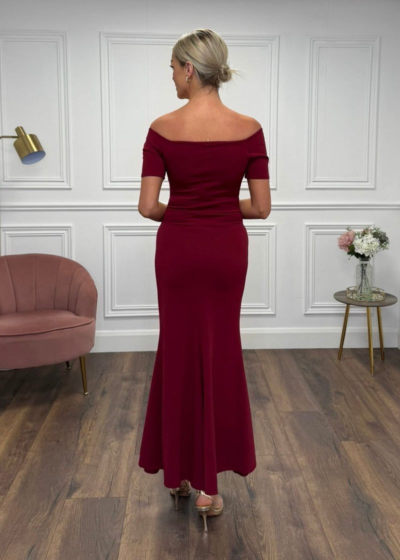 “Florence” Dress In Burgundy