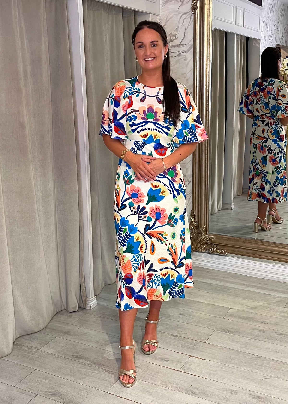 “Rebecca” Dress Multi Print