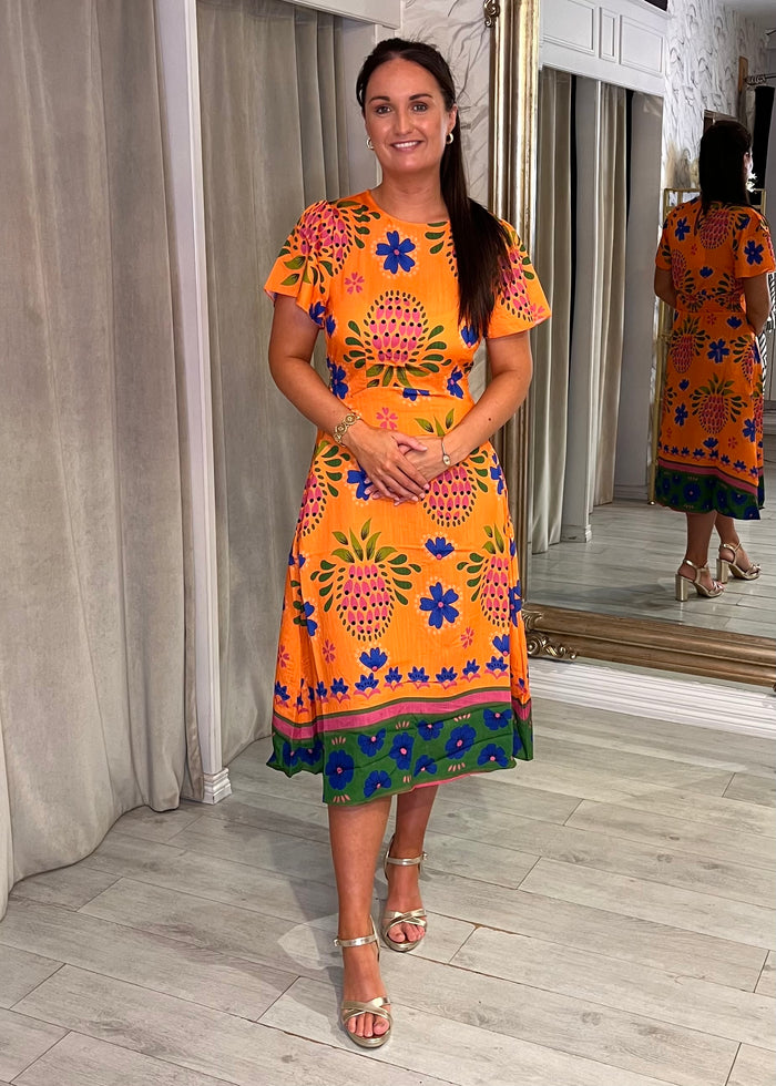 "Sally” Dress In Orange