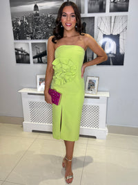 “Angela” Dress In Lime