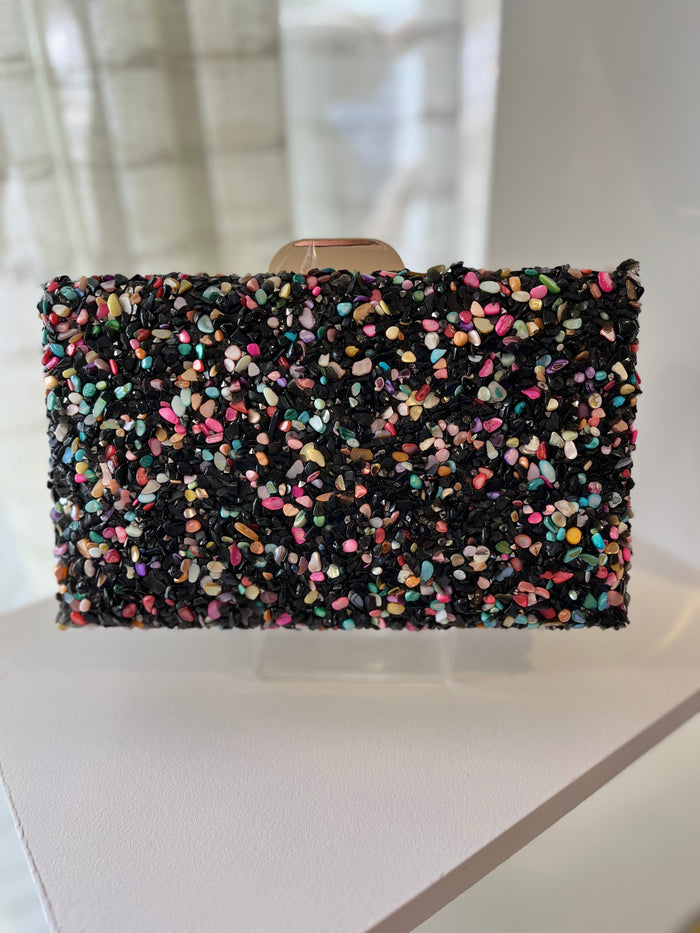 “Kayla” Handbag In Black & Multi-Colour