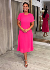 "Martina" Dress In Fuchsia