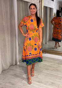 "Sally” Dress In Orange