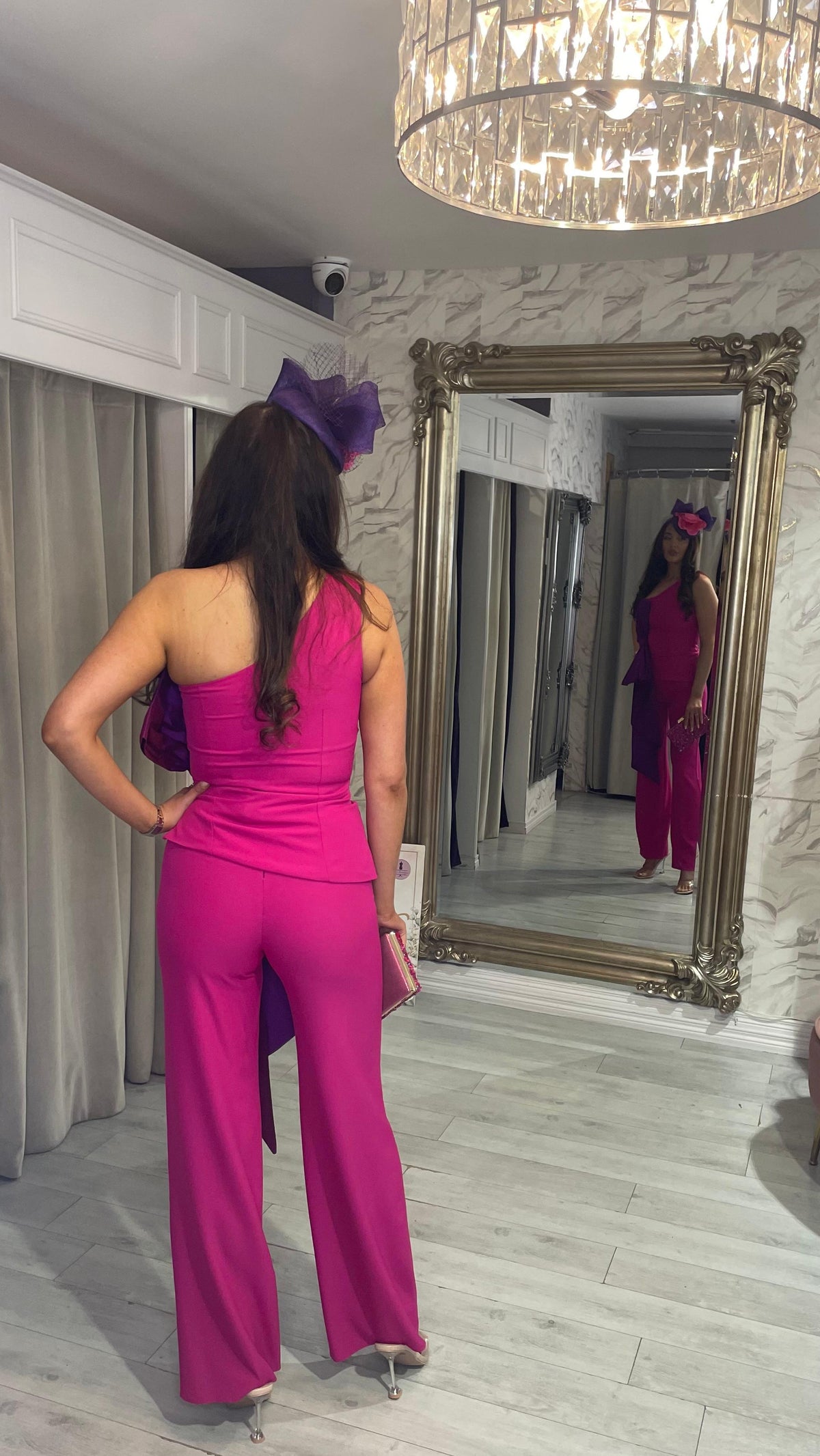 "Malak" Two Piece Set In Fuchsia