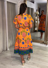 "Sally” Dress In Orange