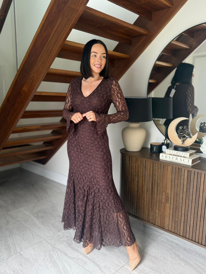 "Avery" Dress In Brown