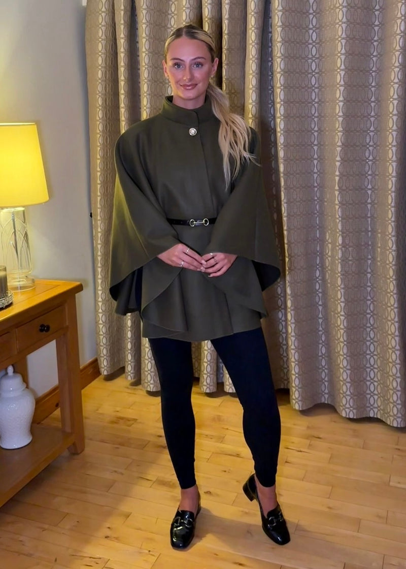 “Nelly” Cape In Khaki
