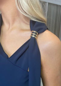 "Sonia" Jumpsuit In Navy Blue