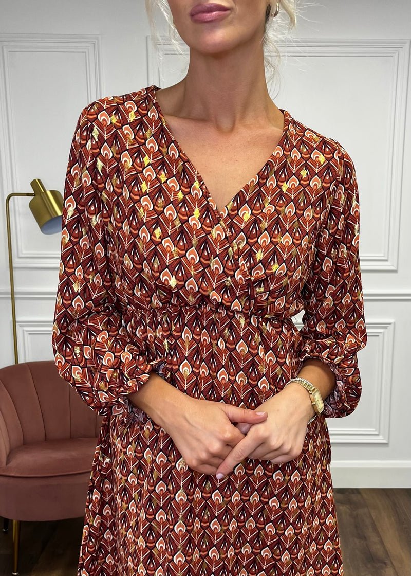 “Jasper” Dress In Rustic Print