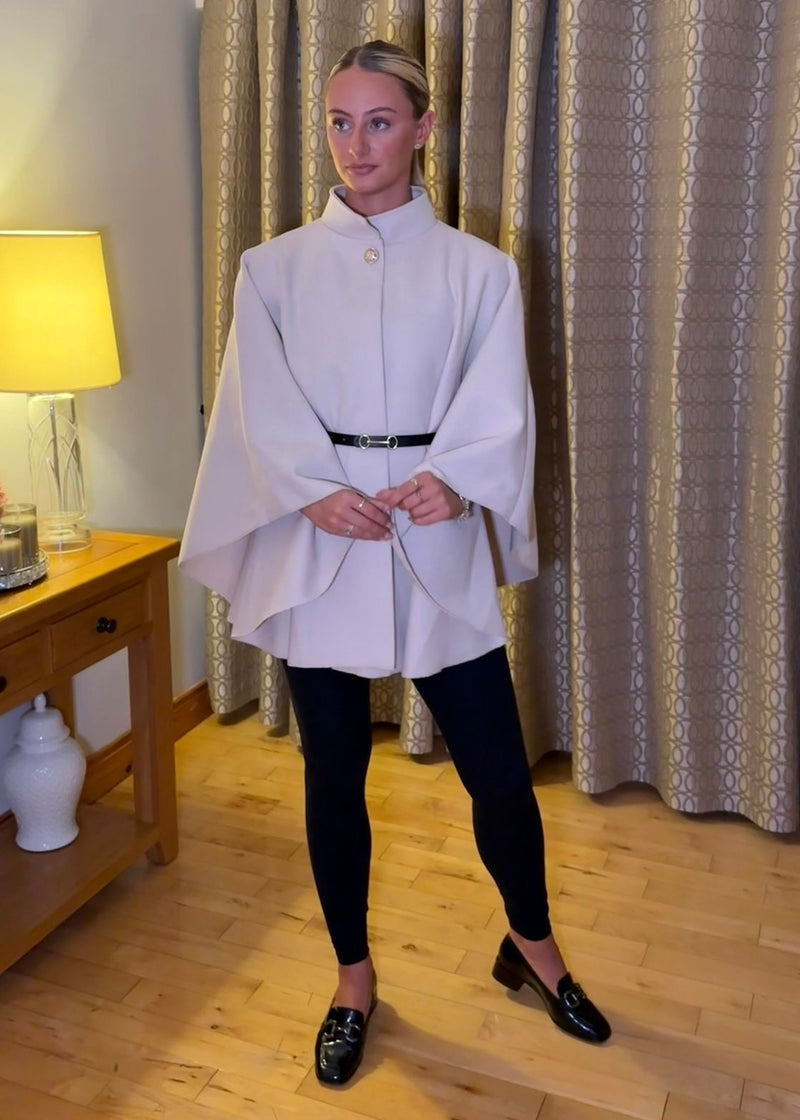 “Nelly” Cape In Cream