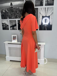 “Francesca” Dress In Coral