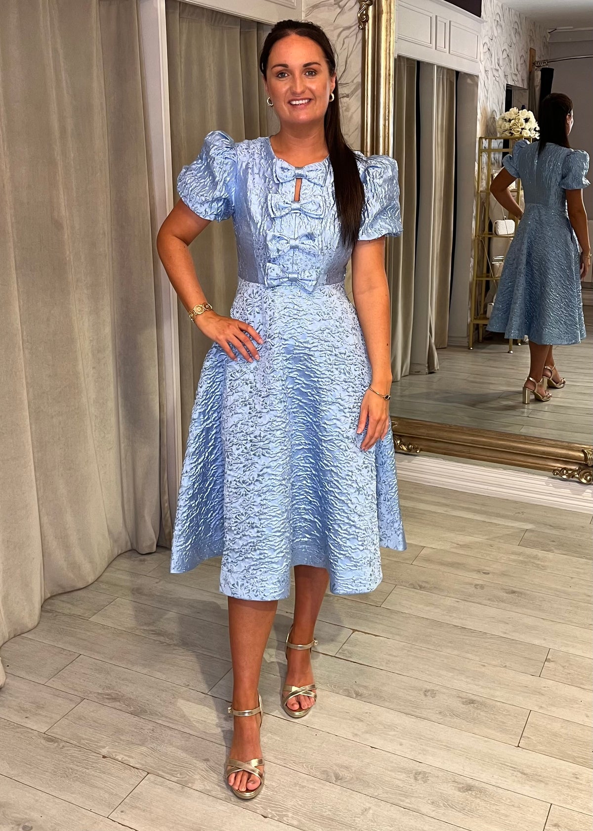 "Priya" Dress In Powder blue