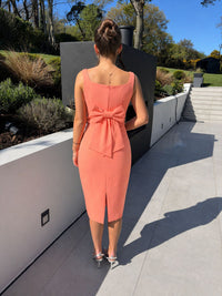 "Clara" Dress in Coral