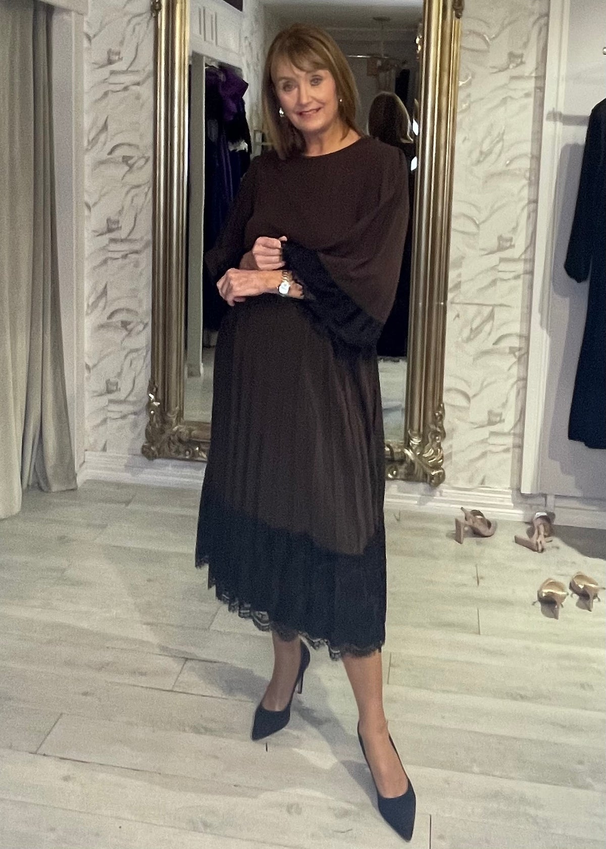 “Angie” Dress In Brown