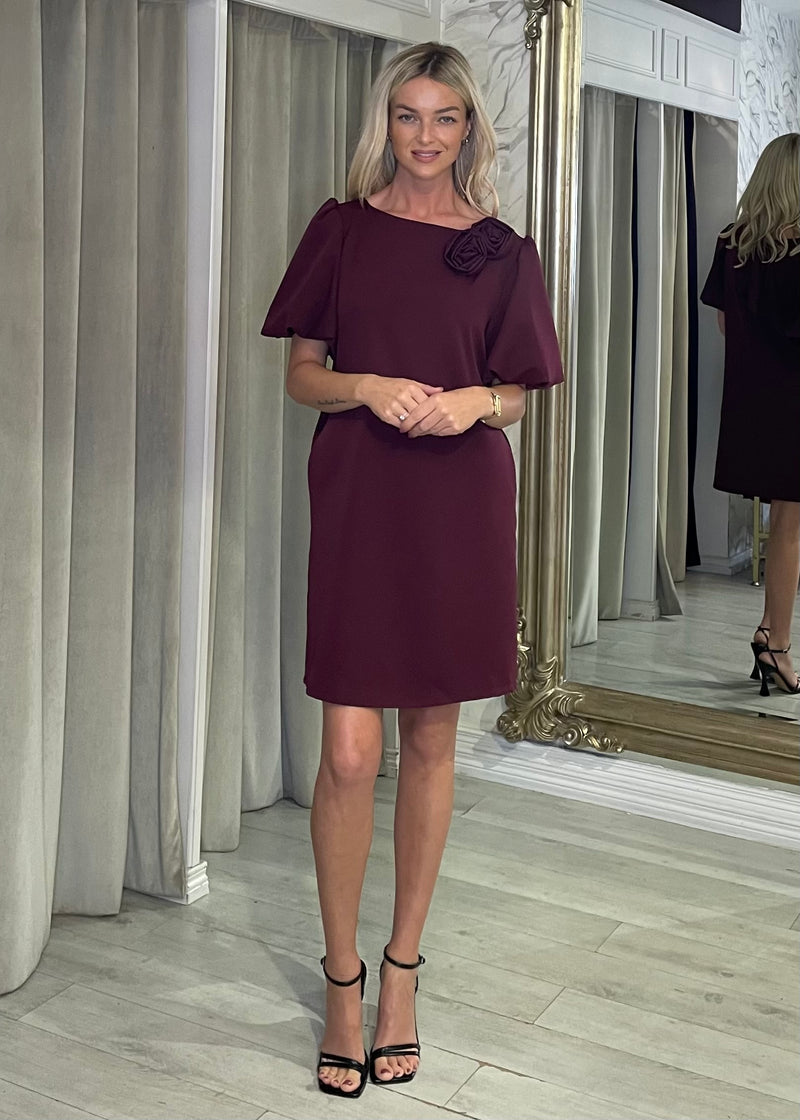 "Emery" Dress In Burgundy
