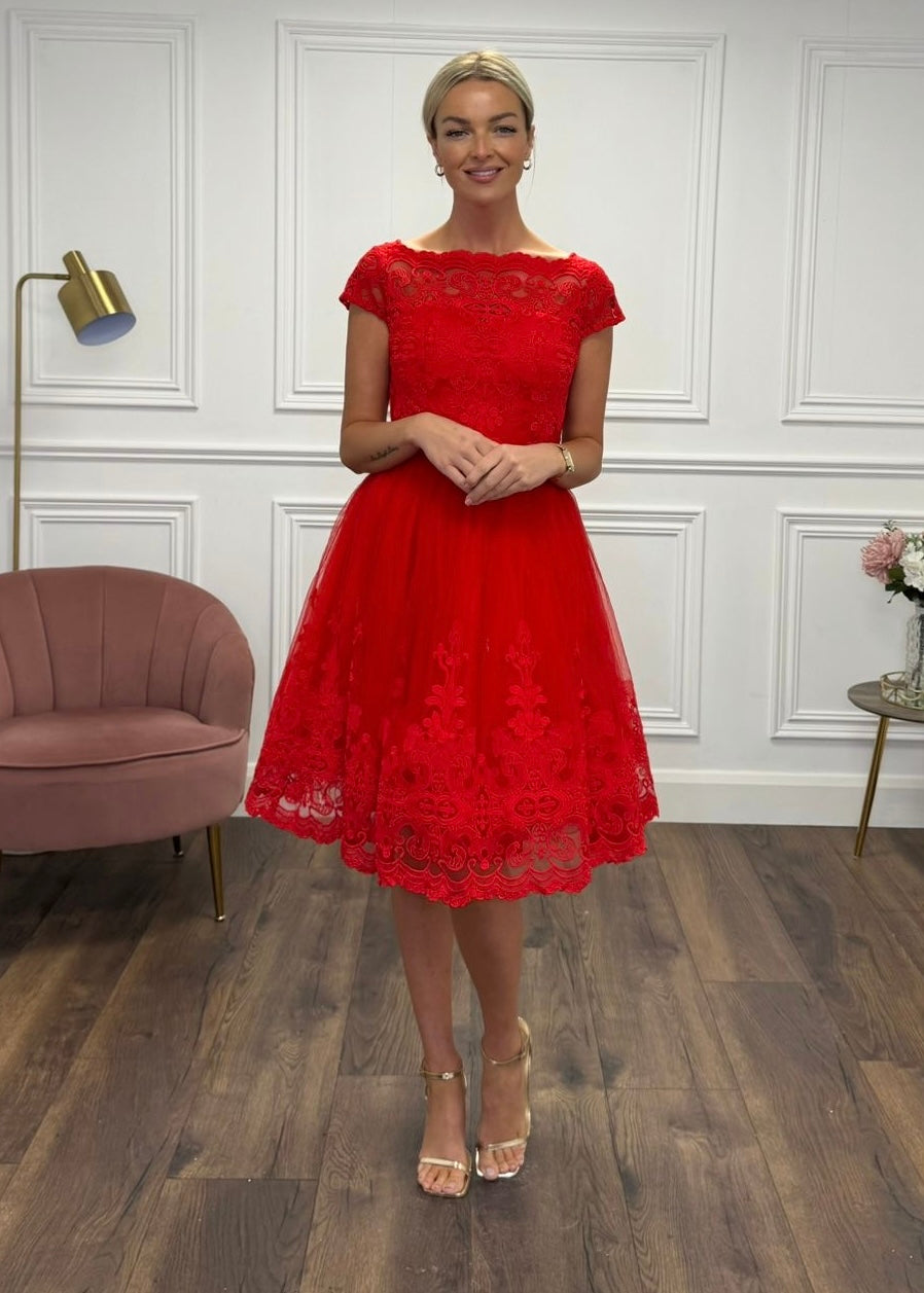 "Lacy" Dress In Red