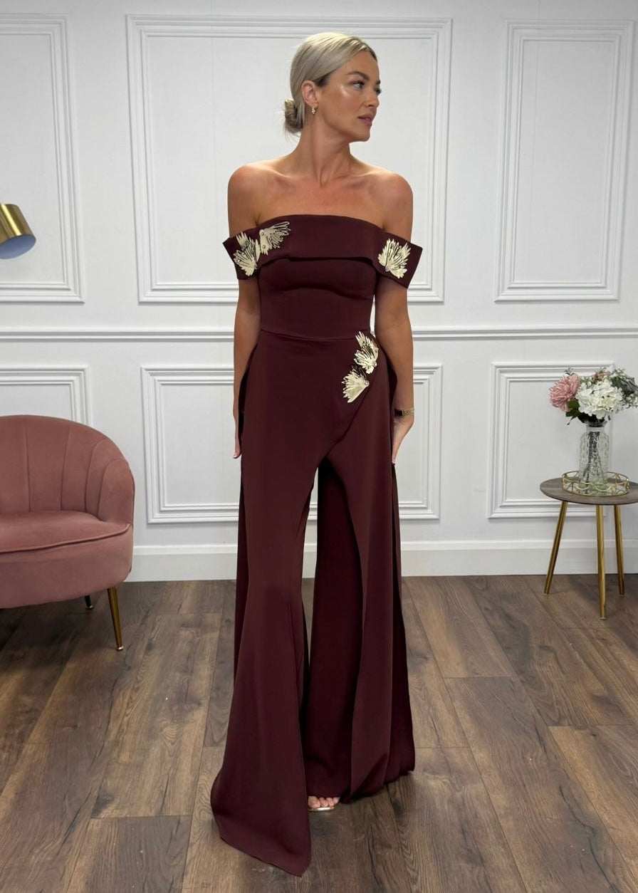 “Harper” Jumpsuit In Brown