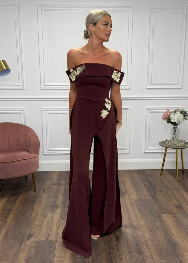 “Harper” Jumpsuit In Brown