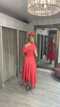Toni dress in Coral
