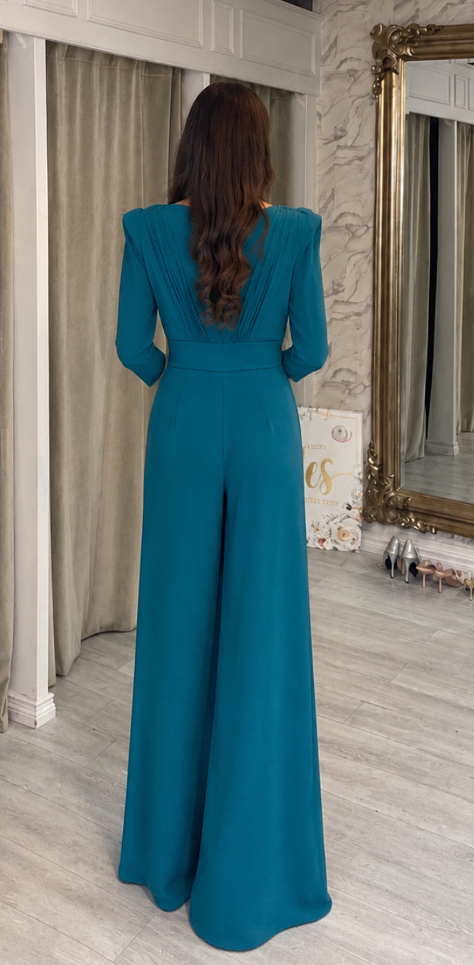 "Pamela" Jumpsuit in Teal